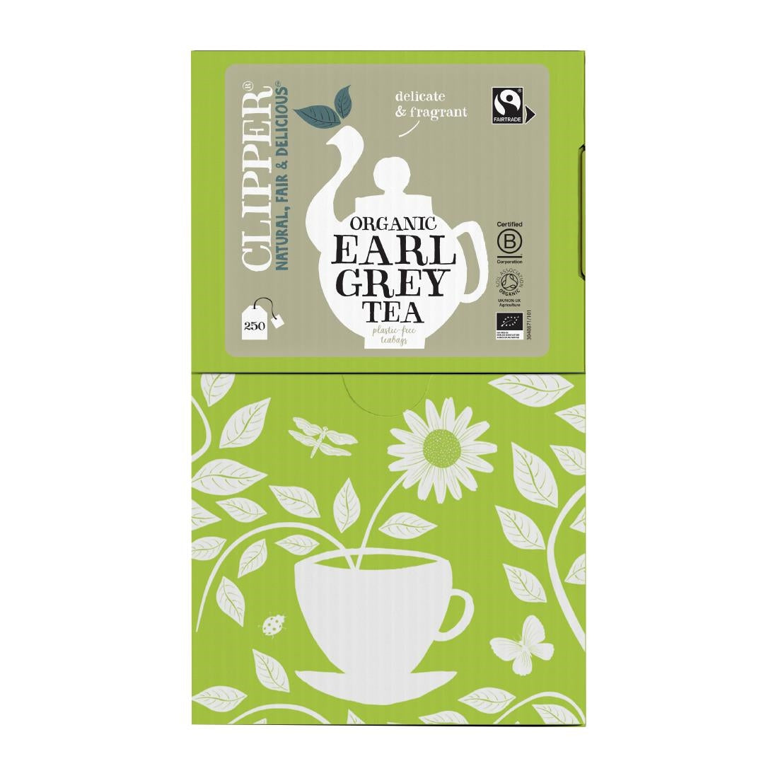 Clipper Fairtrade Organic Earl Grey Tea - Envelope, String & Tag (Pack of 250) - KA505 Clipper