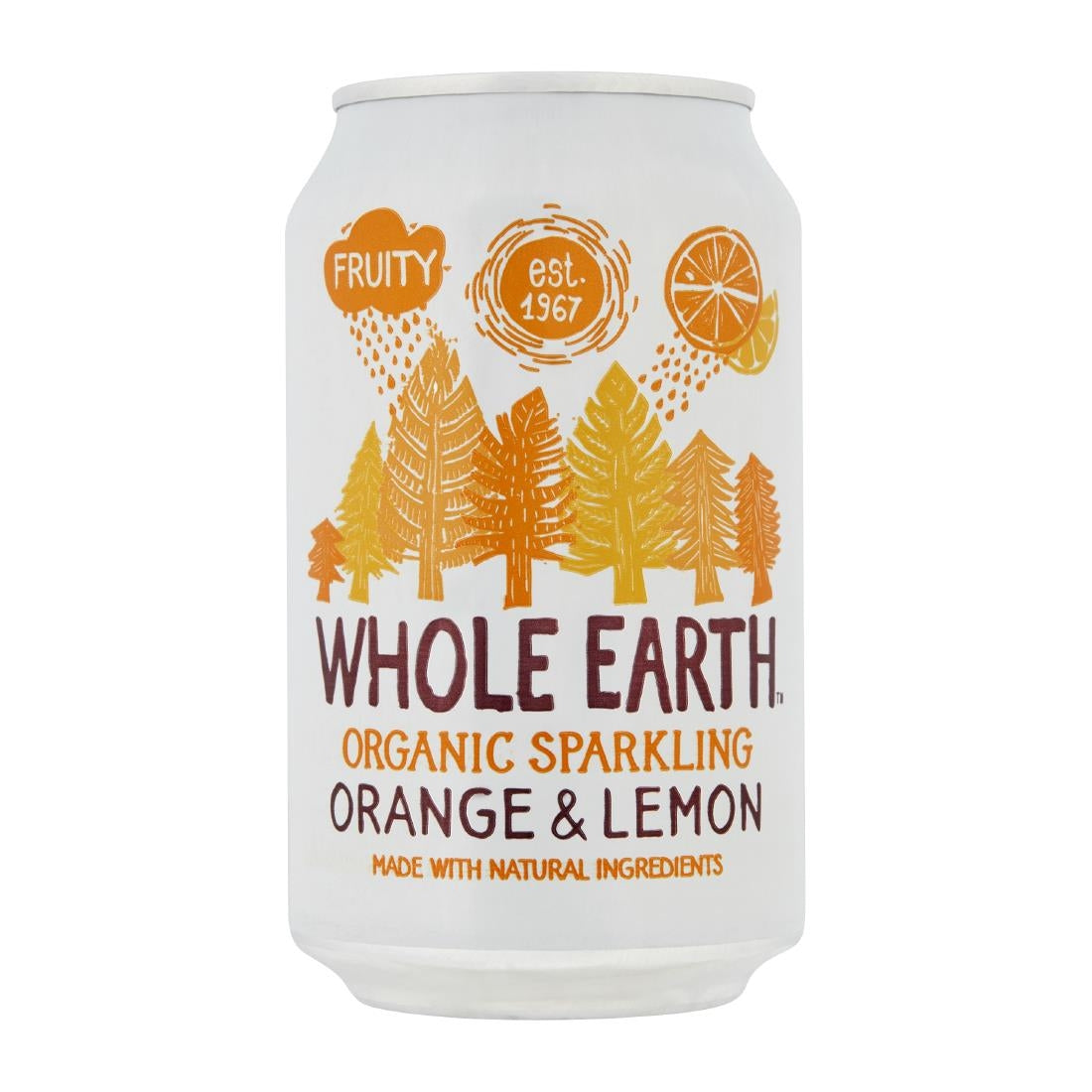 Whole Earth Organic Sparkling Orange & Lemon Drink 330ml (Pack of 24) - KA525 Whole Earth