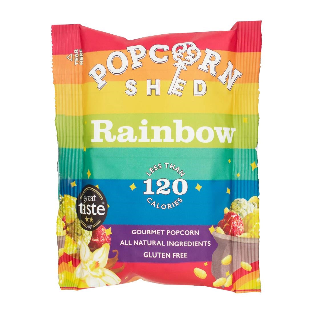 Popcorn Shed Rainbow Popcorn Snack Pack 24g (Pack of 16) - KA534 Popcorn Shed