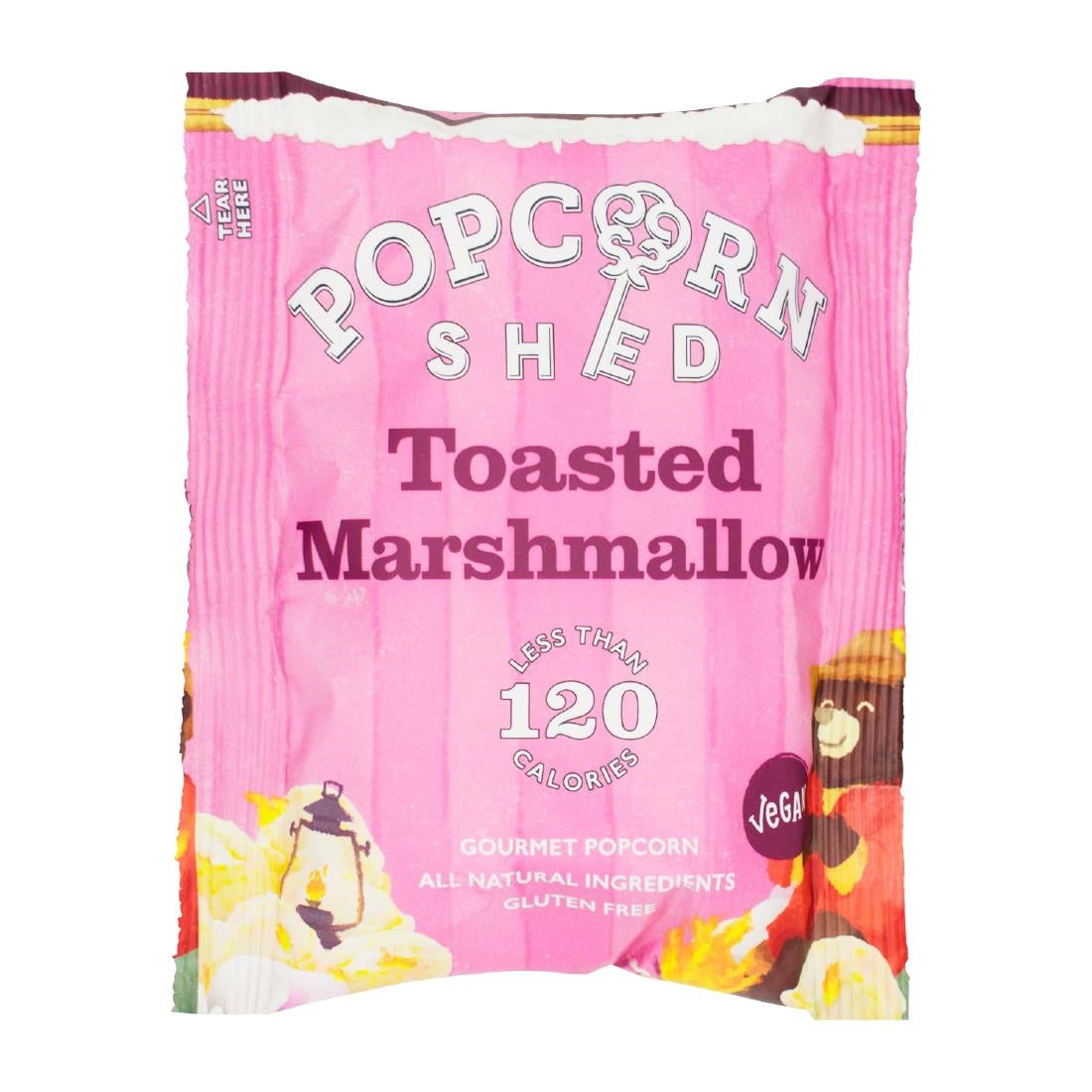 Popcorn Shed Toasted Marshmallow Popcorn Snack Pack 24g (Pack of 16) - KA537 Popcorn Shed