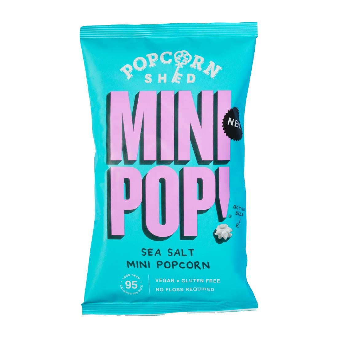 Popcorn Shed Sea Salted Mini Pop! Single Serve Bag 20g (Pack of 24) - KA539 Popcorn Shed