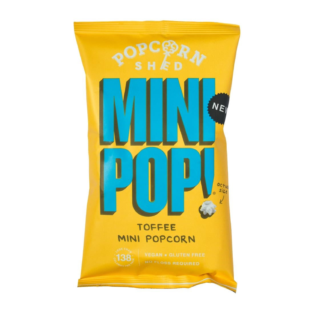 Popcorn Shed Toffee Mini Pop! Single Serve Bag 28g (Pack of 24) - KA541 Popcorn Shed