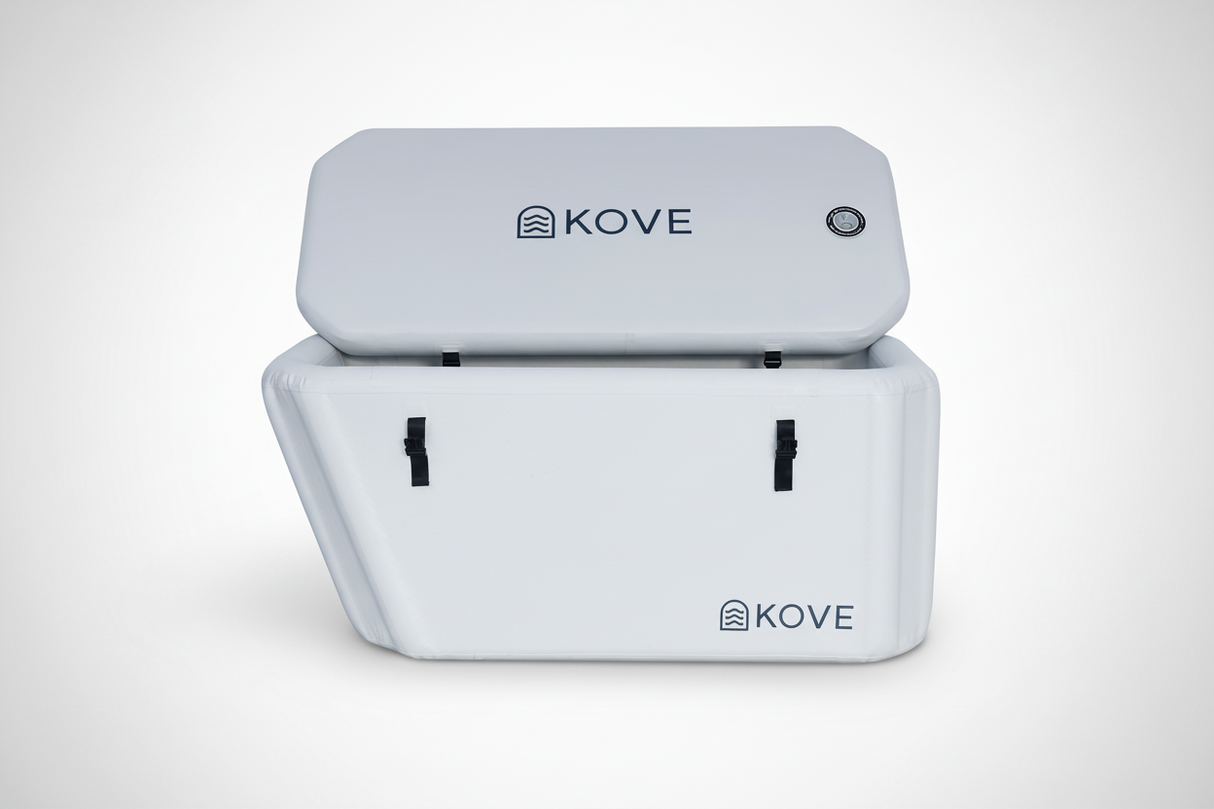 KOVE Elite Ice Bath – Ergonomic Reclined Cold Plunge (Chiller Compatible) White Ice Baths & Cold Plunges KOVE