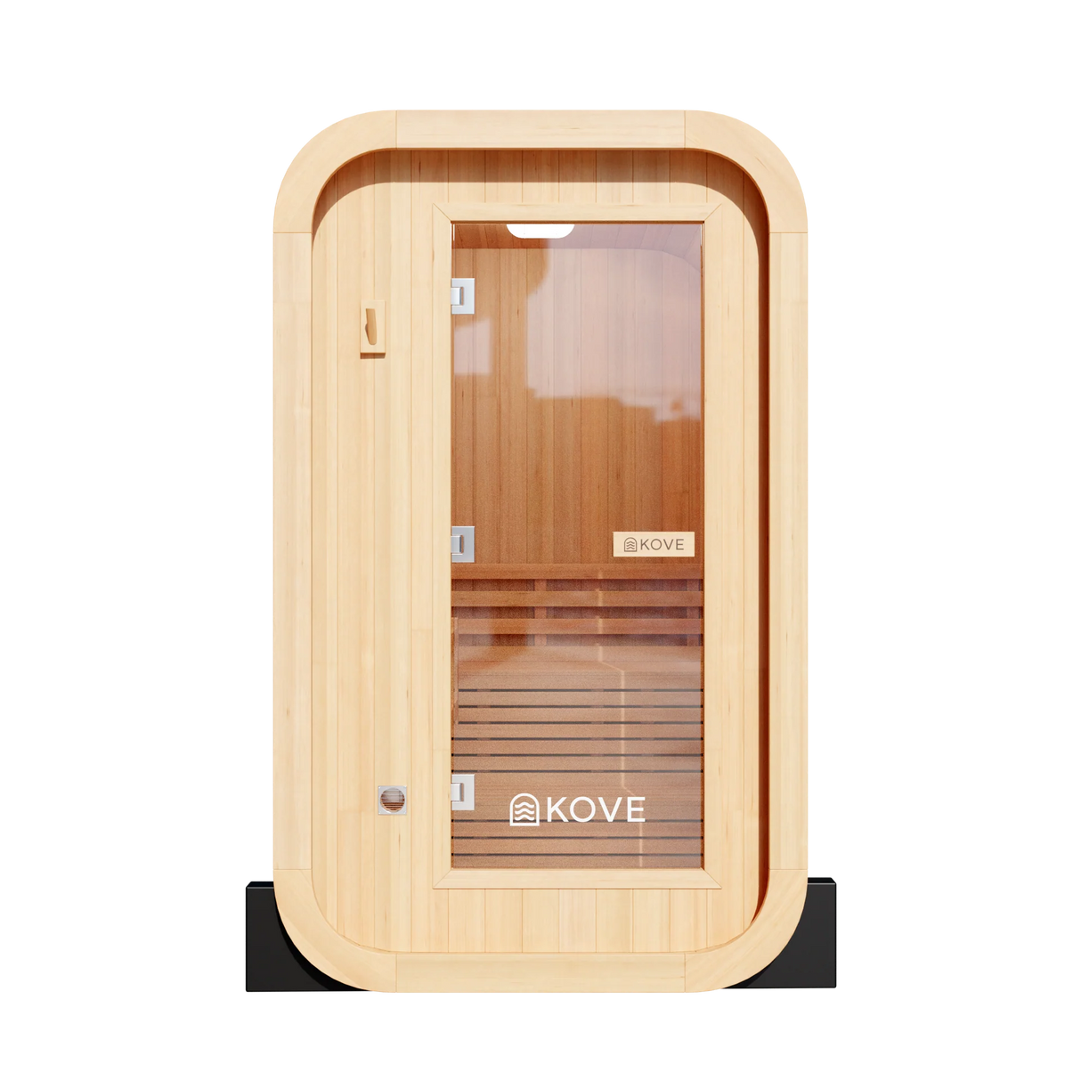 KOVE Compact Cube Sauna 1-2 Person Outdoor Sauna – Premium Spruce Wood, 4.5kW Harvia Heater, Modern Cube Design | KOVE-CUBE2