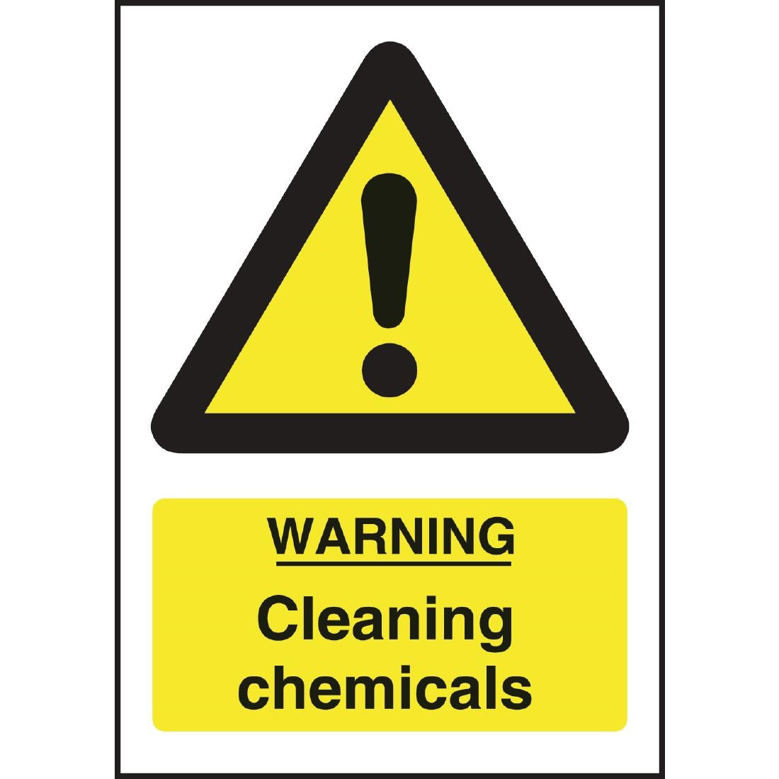Warning Cleaning Chemicals Sign - L851 Vogue