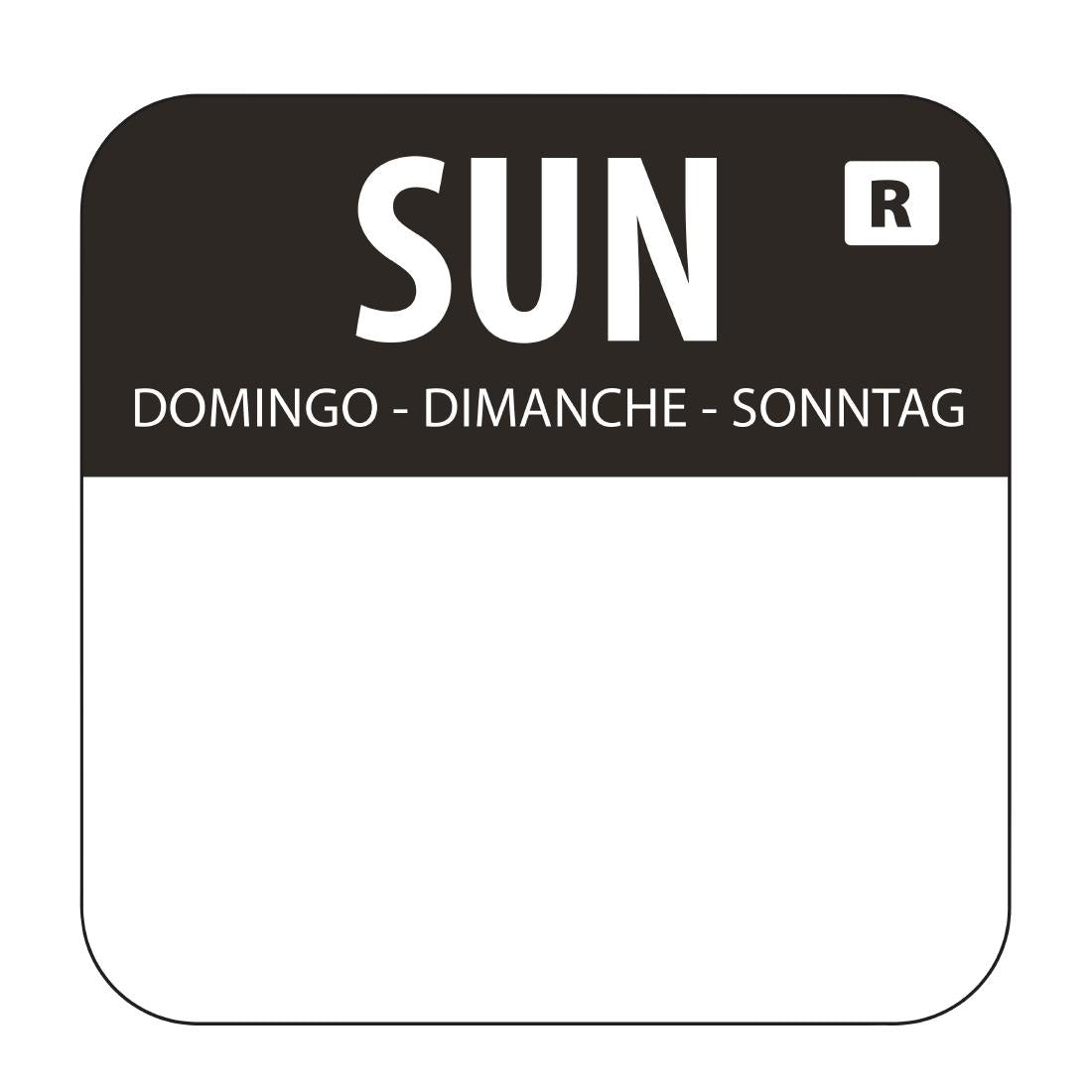 Hygiplas Removable Colour Coded Food Labels Sunday (Pack of 1000) - L930 Hygiplas