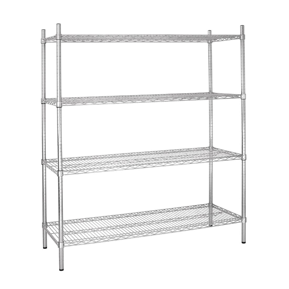 Vogue 4 Tier Wire Shelving Kit 1830x460mm - L939 Vogue
