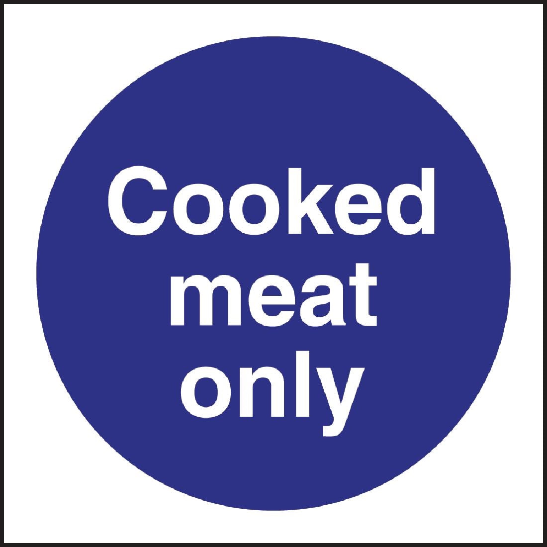 Vogue Cooked Meat Only Sign - L959 Vogue