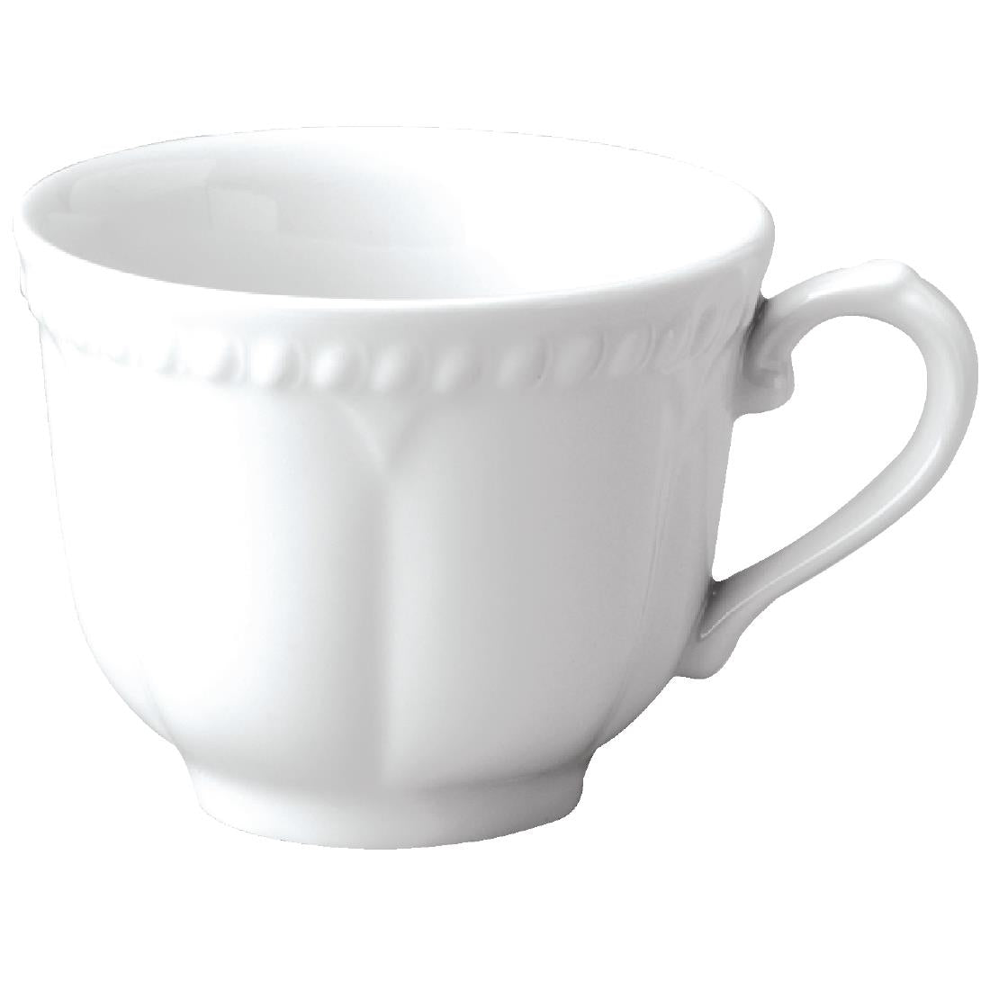 Churchill Buckingham White Elegant Tea Cups 220ml (Pack of 24) - M525 Cups and Mugs Churchill