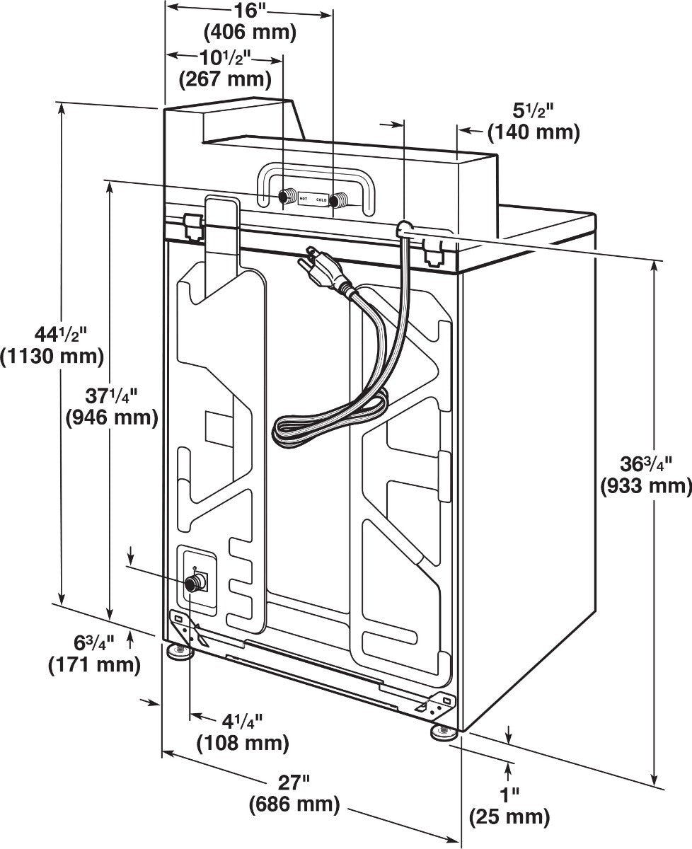 Maytag 10.5Kg American Style Top Loader Commercial Washing Machine | MAT23MNAGW Commercial Washing Machines Maytag