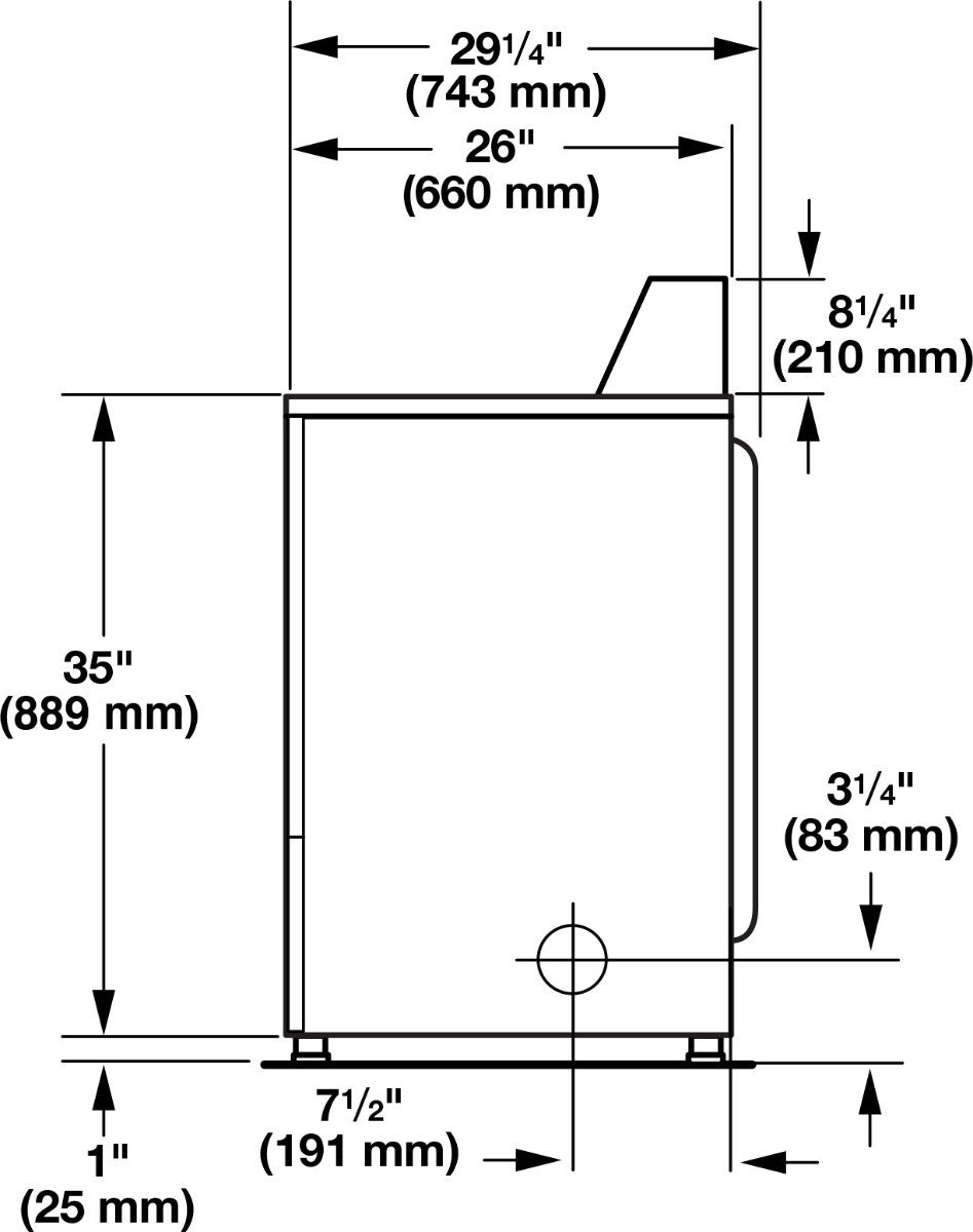 Maytag 10.5kg American Style Vented Front Loader Commercial Dryer | MDE20MNTGW Commercial Tumble Dryers Maytag