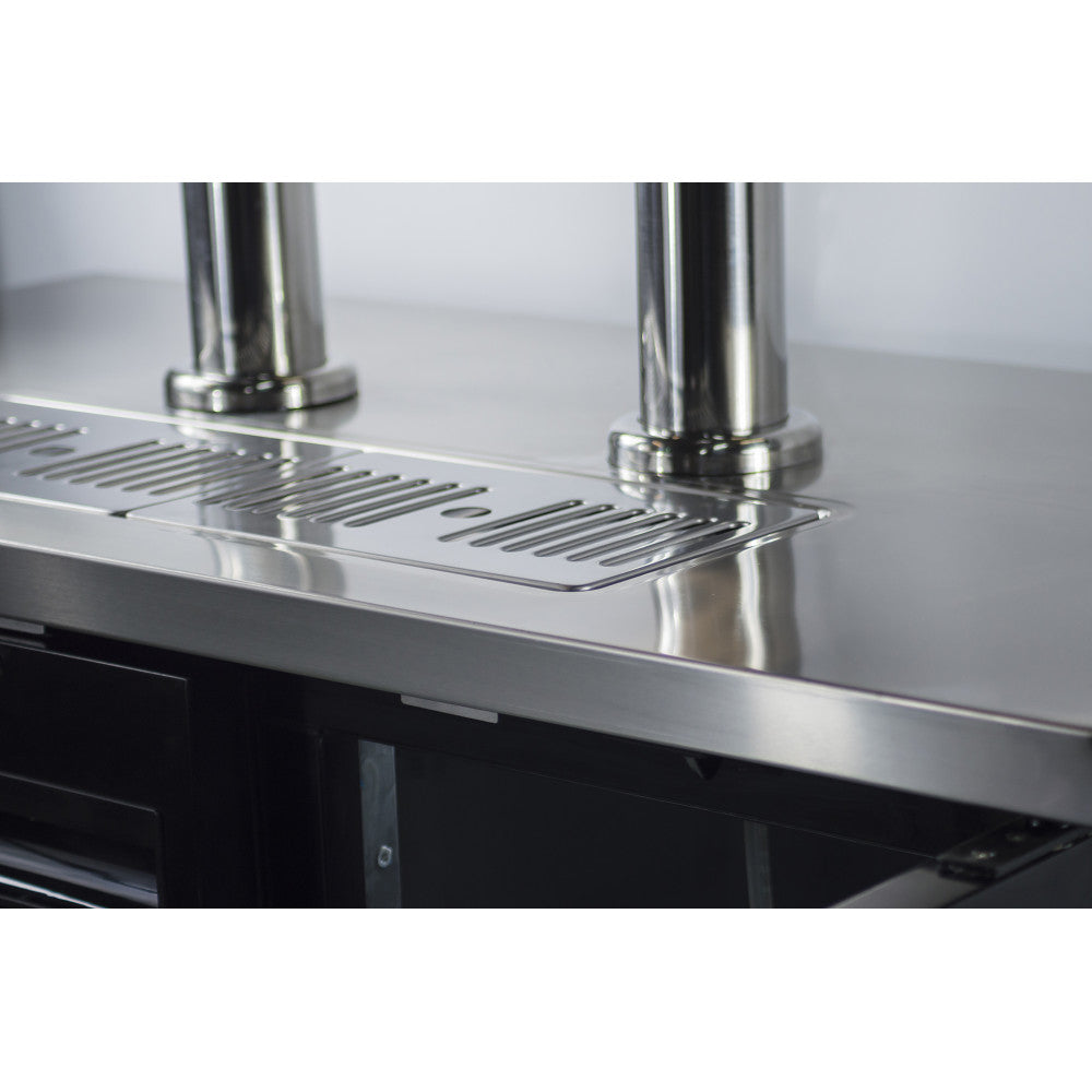 Prodis Double Door Keg Cooler with Double Tap – Commercial Beer Dispenser | NTKC2 Keg Coolers & Beer Dispensers Prodis