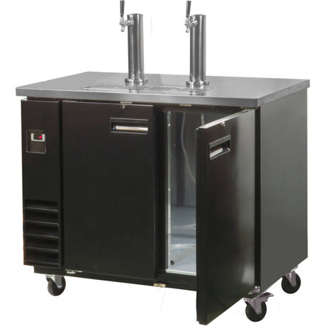 Prodis Double Door Keg Cooler with Double Tap – Commercial Beer Dispenser | NTKC2 Keg Coolers & Beer Dispensers Prodis