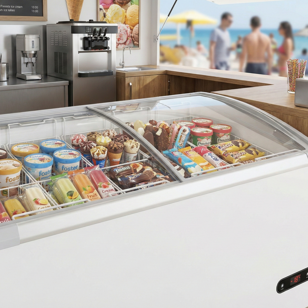 Prodis Curved Glass Display Freezer 546L | NVC5 Display Chest Freezers Prodis