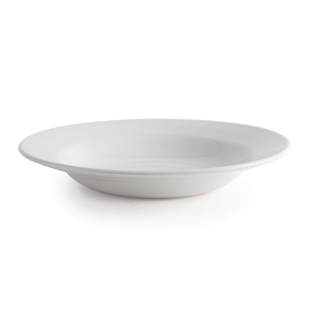 Churchill Whiteware Classic Rimmed Soup Bowls 230mm (Pack of 24) - P606 Bowls Churchill