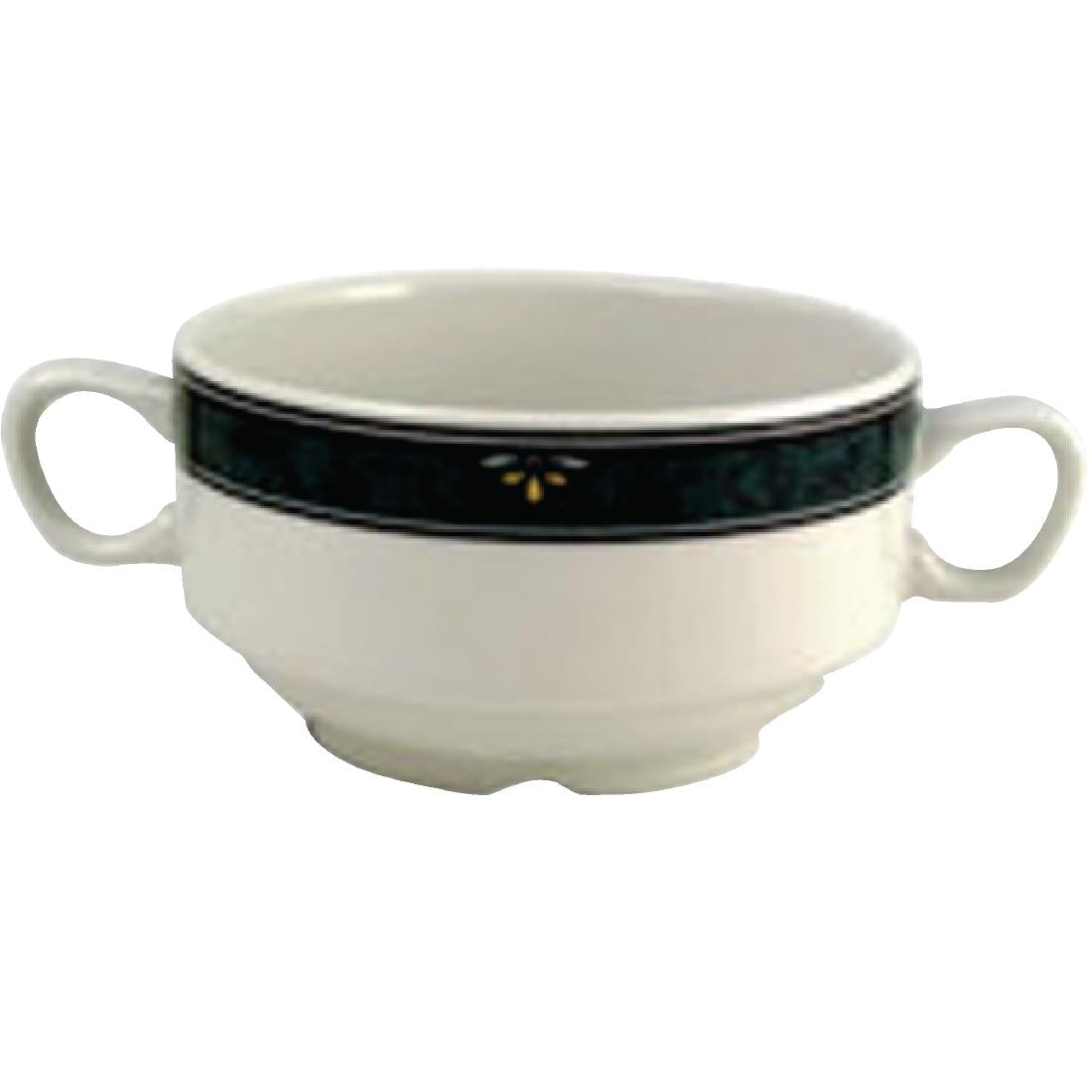 Churchill Venice Handled Soup Bowls 398ml (Pack of 24) - M394 Bowls Churchill