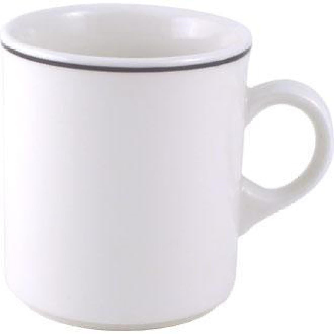 Churchill Black Line Nova Mugs 284ml (Pack of 24) - P685 Churchill Super Vitrified Churchill