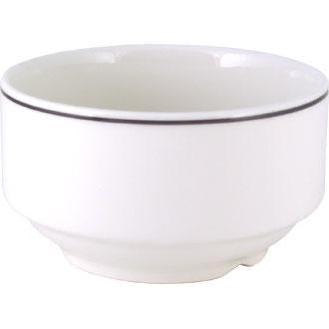 Churchill Classic Black Line Soup Bowls 398ml (Pack of 24) - P697 Bowls Churchill