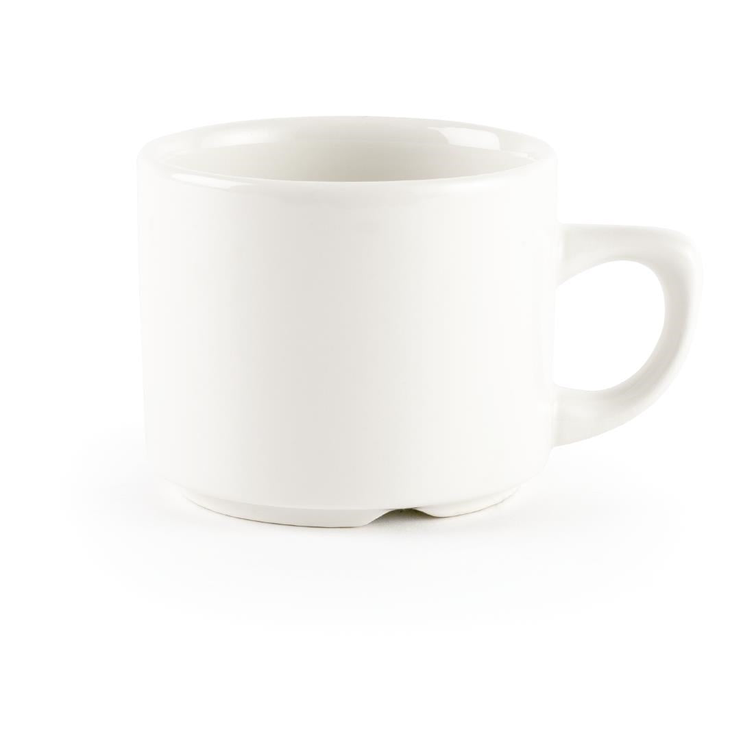 Churchill Whiteware Stackable Maple Espresso Cups 114ml (Pack of 24) - P738 Cups and Mugs Churchill