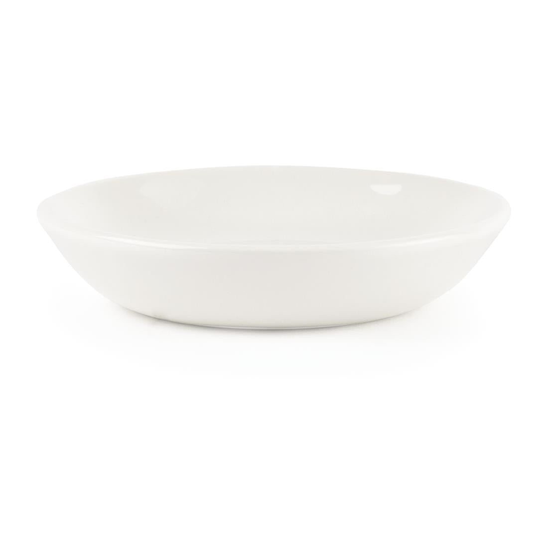 Churchill Plain Whiteware Butter Dish (Pack of 24) - P876 Churchill Super Vitrified Churchill