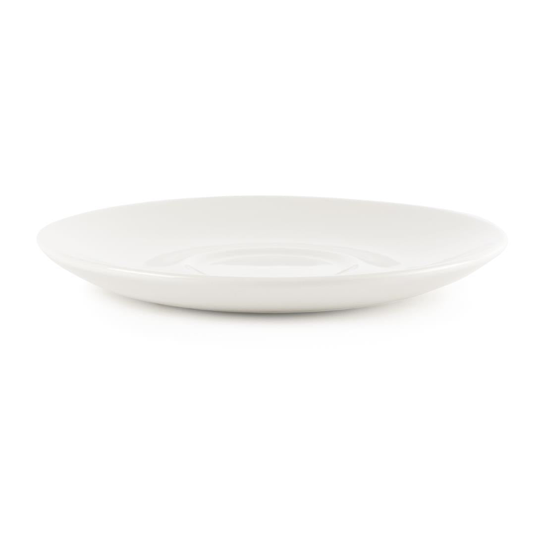 Churchill Plain Whiteware Saucers 160mm (Pack of 24) - P884 Churchill Super Vitrified Churchill