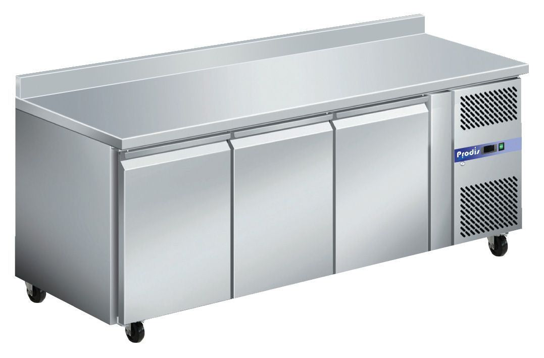 Prodis GRN-W3R 416 Litre 3 Door Gastronorm Counter Fridge with Upstand Refrigerated Counters - Triple Door Prodis