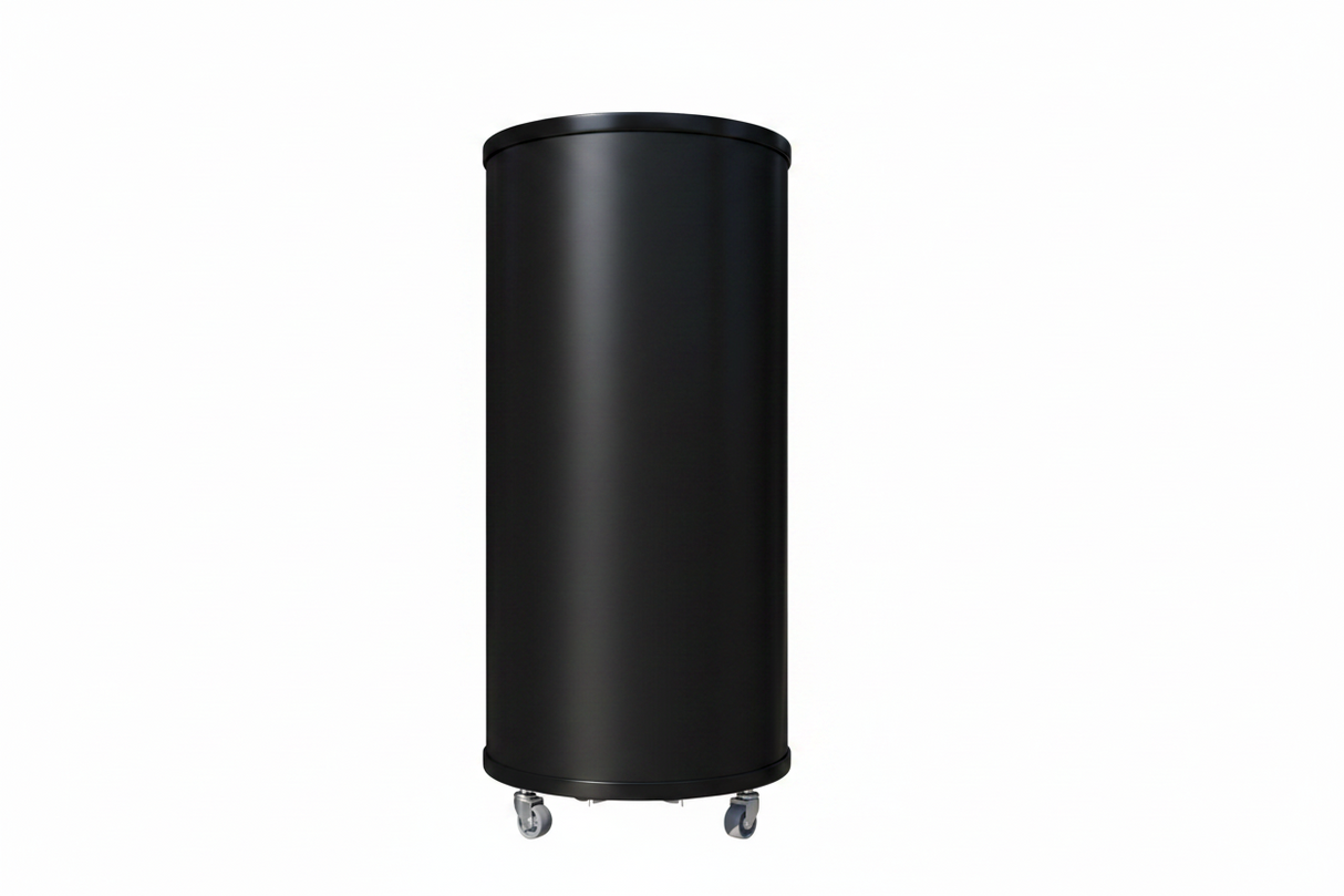 Empire Drinks Can Bottle Dump Impulse Barrel Mobile Cooler Black - EMP-CC77 Single Door Bottle Coolers Empire