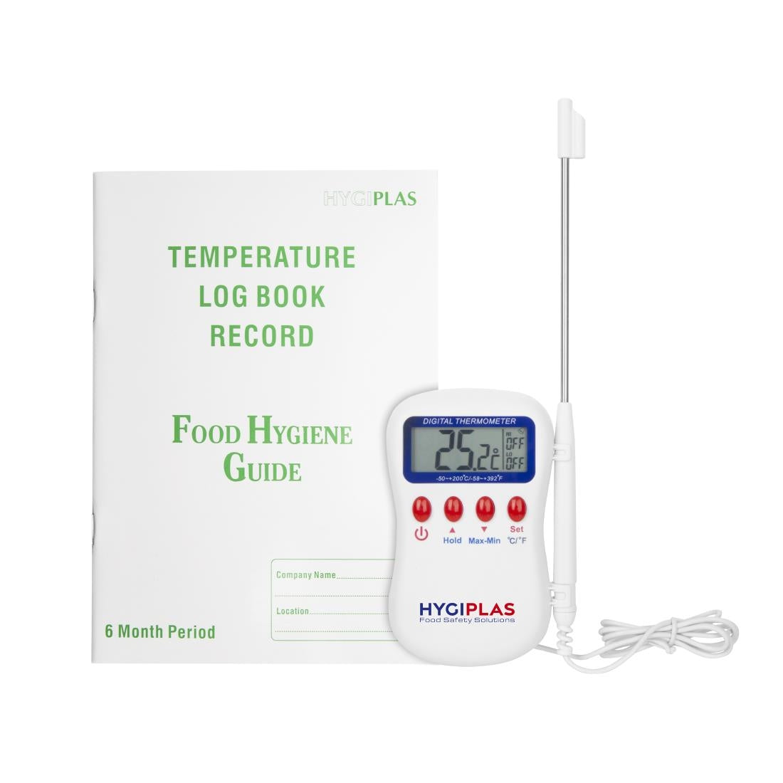 Special Offer Hygiplas Multistem Thermometer and Temperature Log Book - S595 Hygiplas