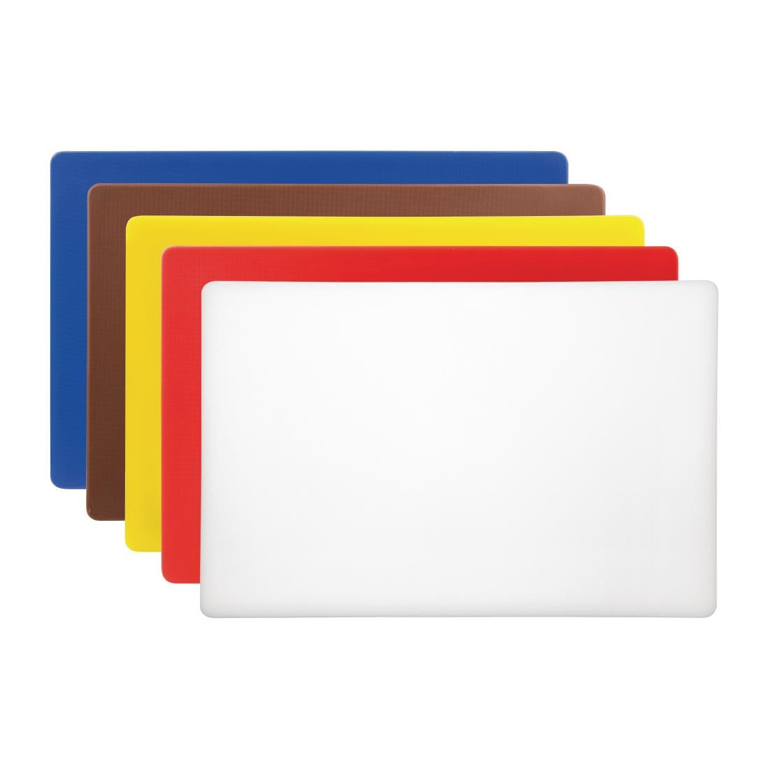 Hygiplas Thick Low Density Chopping Board Set 455x305x20mm (Pack of 6) - S677 Hygiplas
