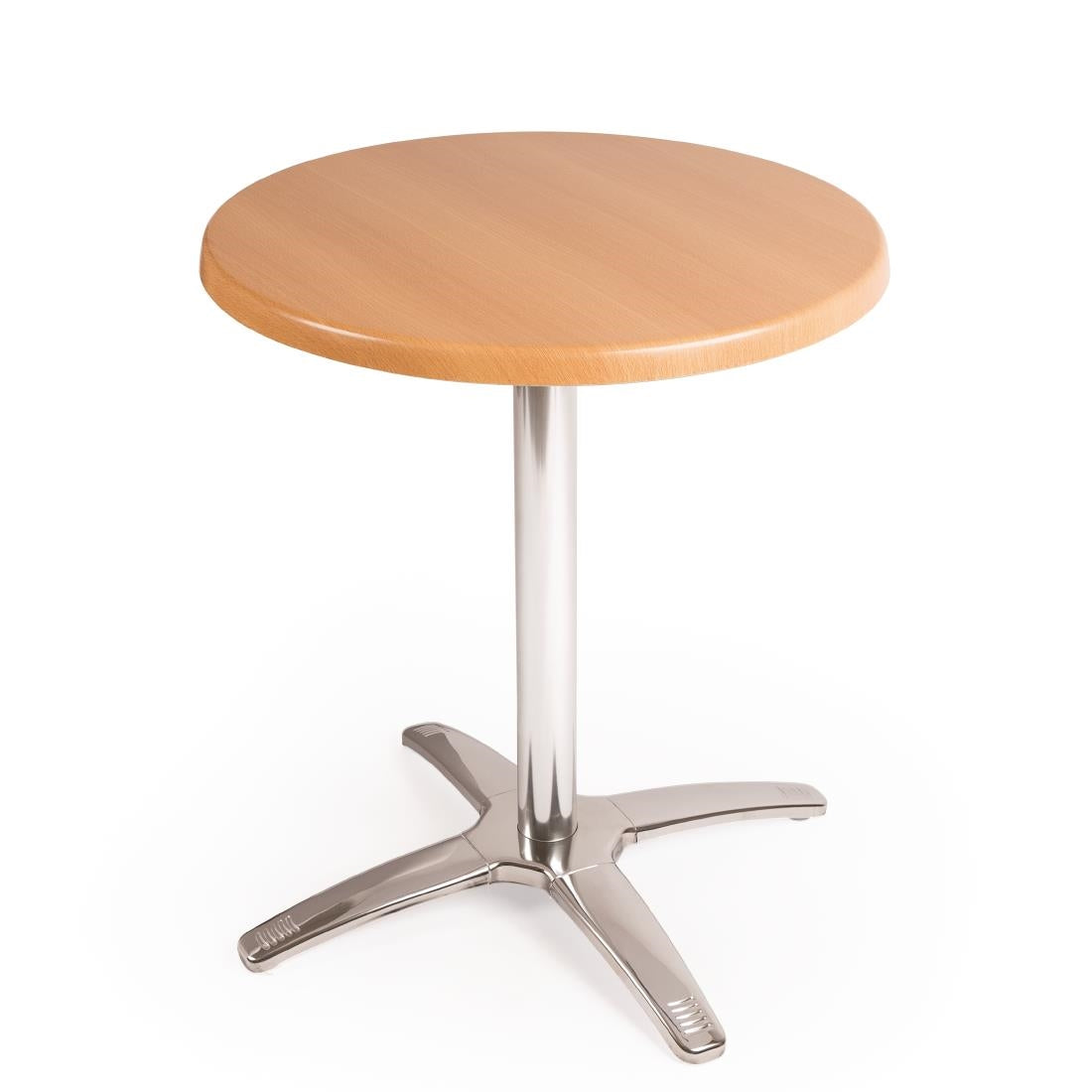 Special Offer Bolero Round Beech Table Top and Base Combo - SA222 Faux Wooden Tables Bolero