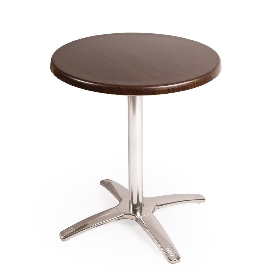 Special Offer Bolero Round Dark Brown Table Top and Base Combo - SA223 Faux Wooden Tables Bolero