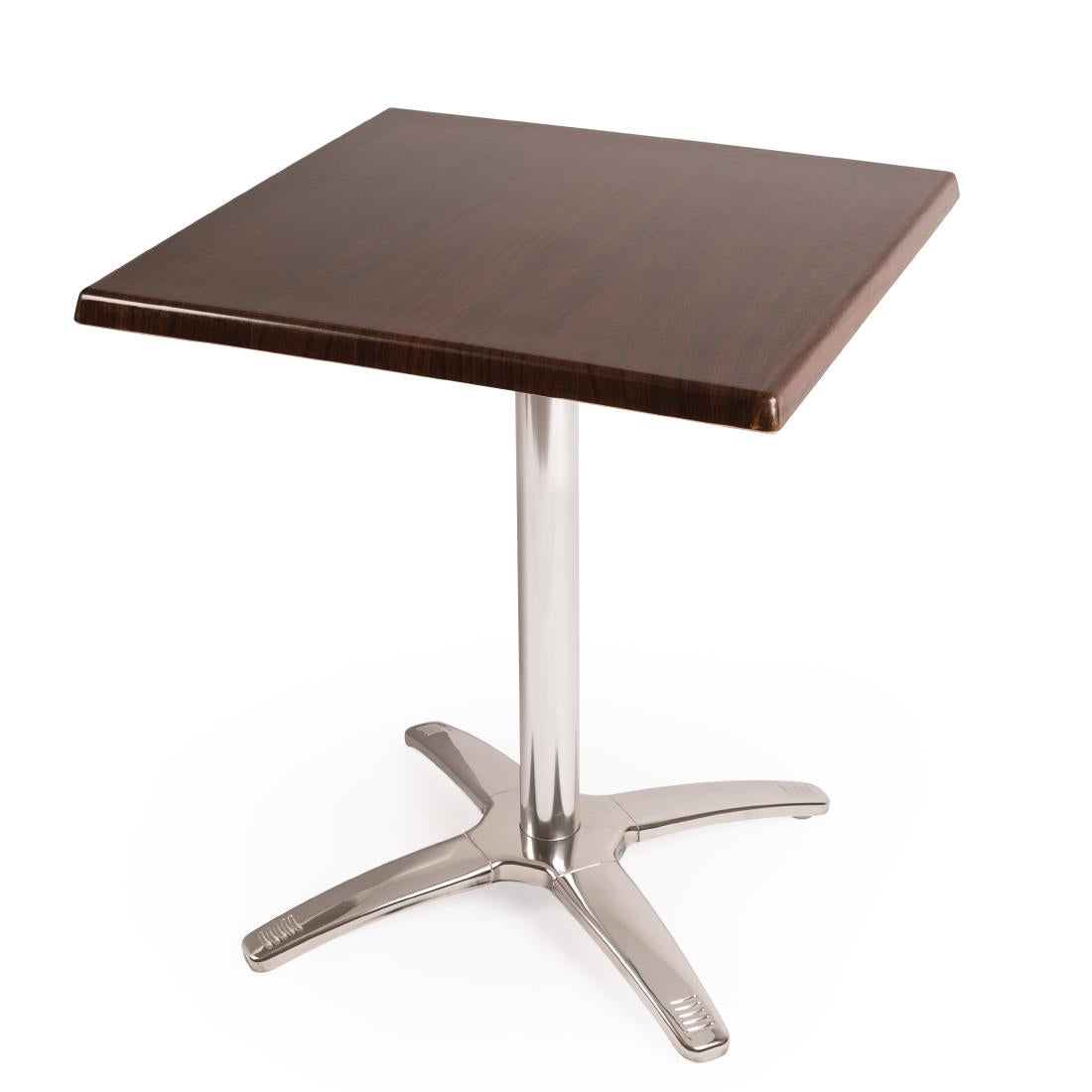 Special Offer Bolero Square Dark Brown Table Top and Base Combo - SA225 Faux Wooden Tables Bolero