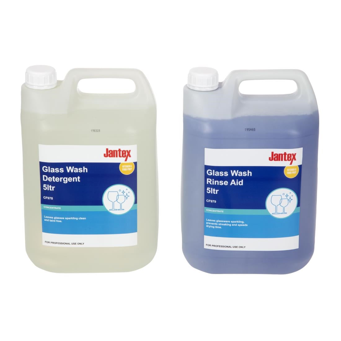 Jantex Glasswasher Detergent and Rinse Aid Concentrate 5Ltr (2 Pack) - SA487 Jantex
