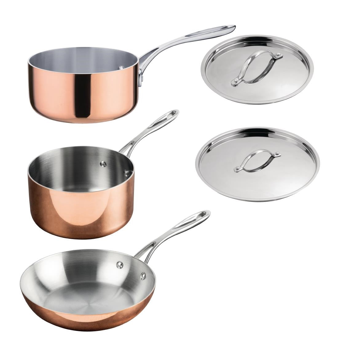 Vogue Cook Like A Pro 3-Piece Tri-Wall Copper Cookware Set - SA655 Vogue