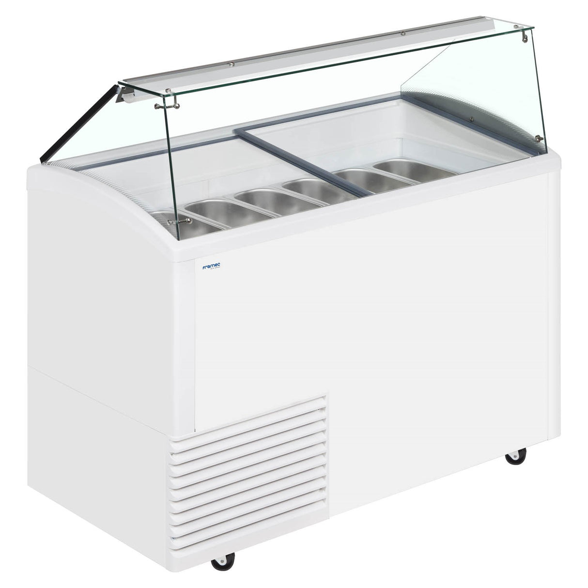 Framec Slant Scoop Ice Cream Display White 10 x 5 Litre - SLANT510 Ice Cream Display Freezers Framec
