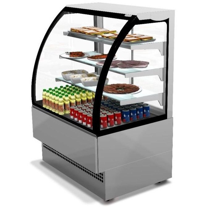 Sterling Pro Patisserie Serveover Counter "Evo" Curved Glass - EVO180-SS-R290 Standard Serve Over Counters Sterling Pro