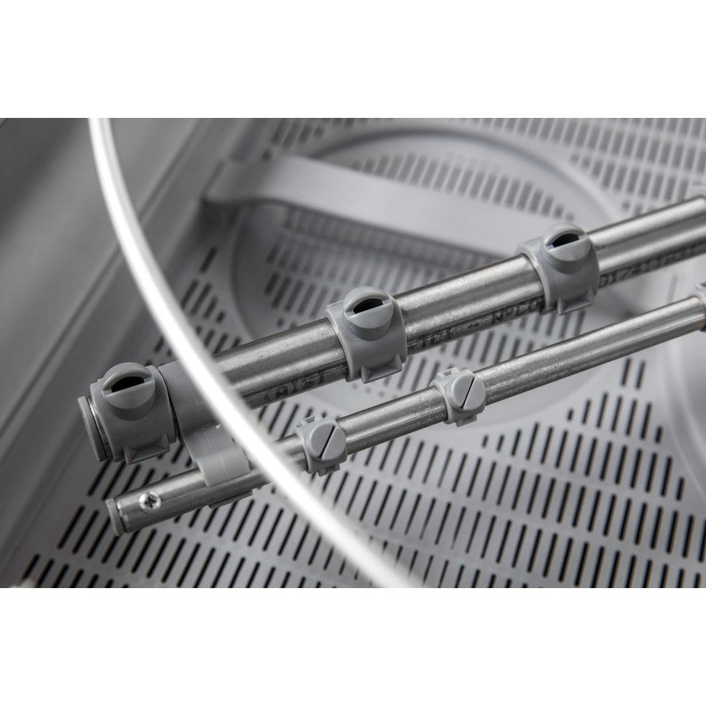 Prodis T1215BT Hood Passthrough Dishwasher | Commercial Gravity Drain with Air Break Tank Pass Through Hood Dishwashers Prodis