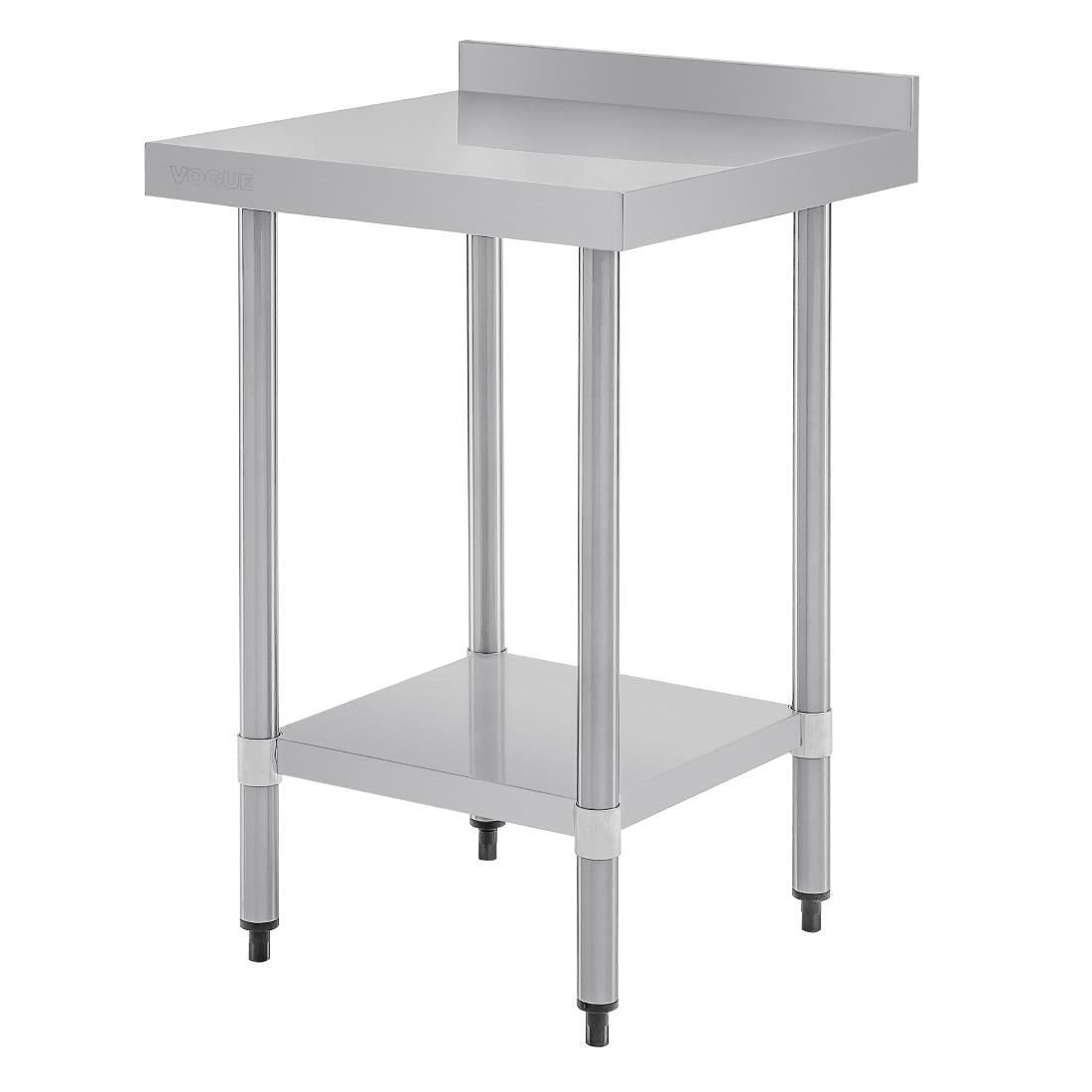 Vogue Stainless Steel Prep Table with Upstand 600mm - T379 Stainless Steel Wall Tables Vogue