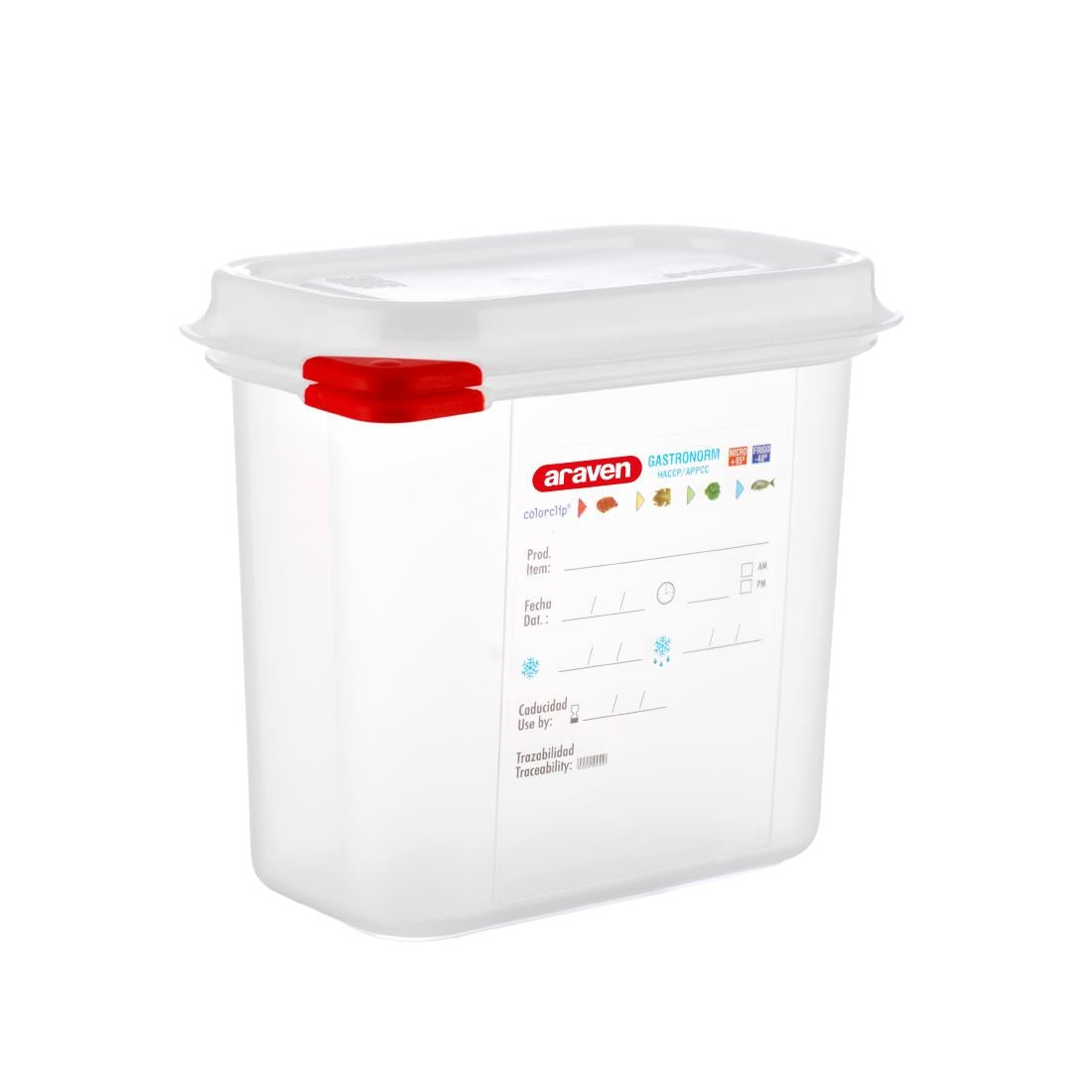 Araven Polypropylene 1/9 Gastronorm Food Storage Container 1.5Ltr (Pack of 4) - T983 Araven
