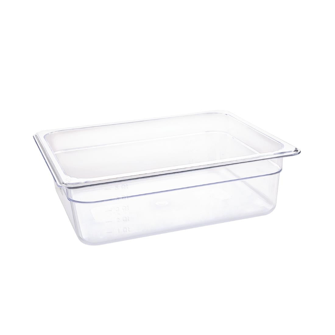 Vogue Polycarbonate 1/2 Gastronorm Container 100mm Clear - U229 Vogue