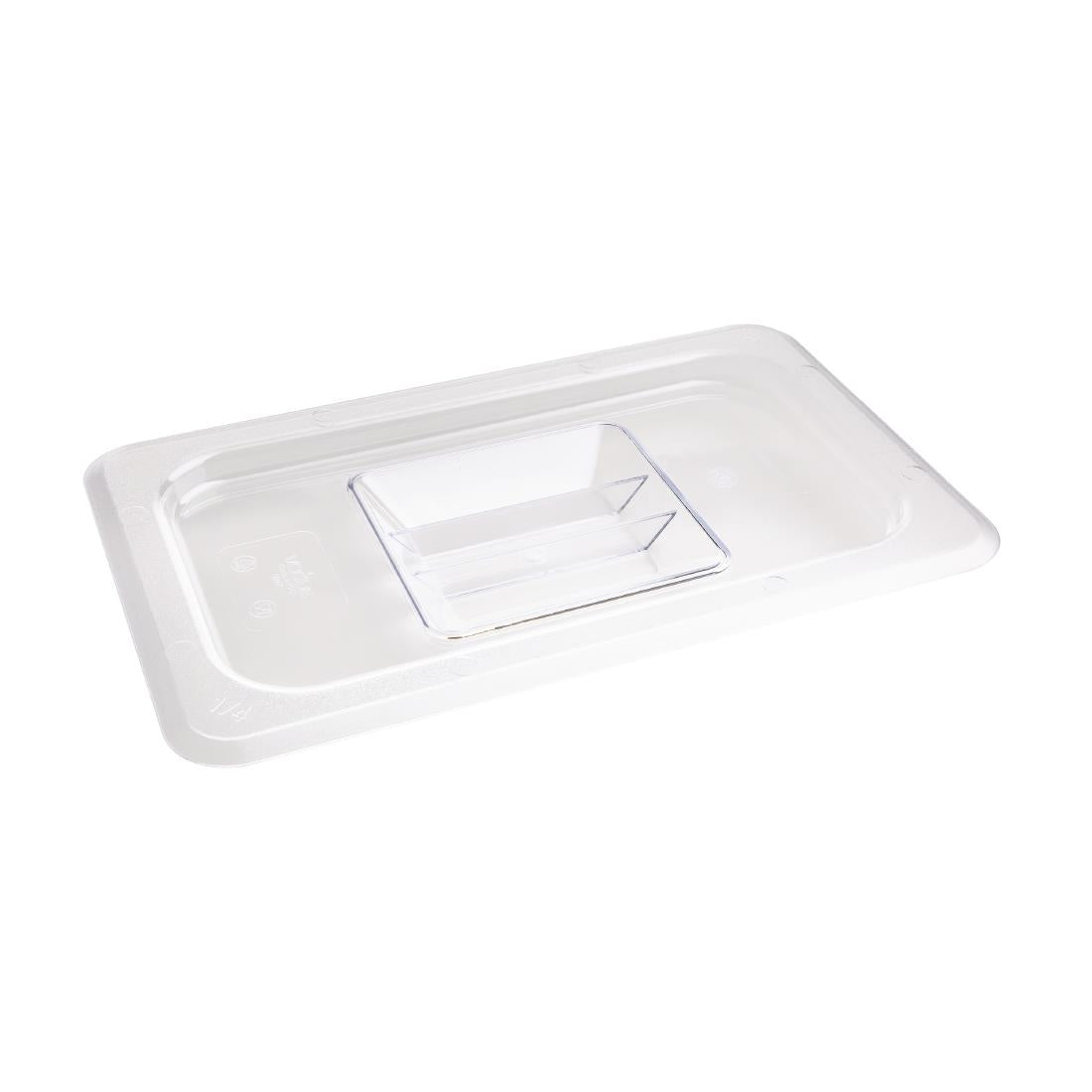 Vogue Polycarbonate 1/4 Gastronorm Lid Clear - U247 Vogue