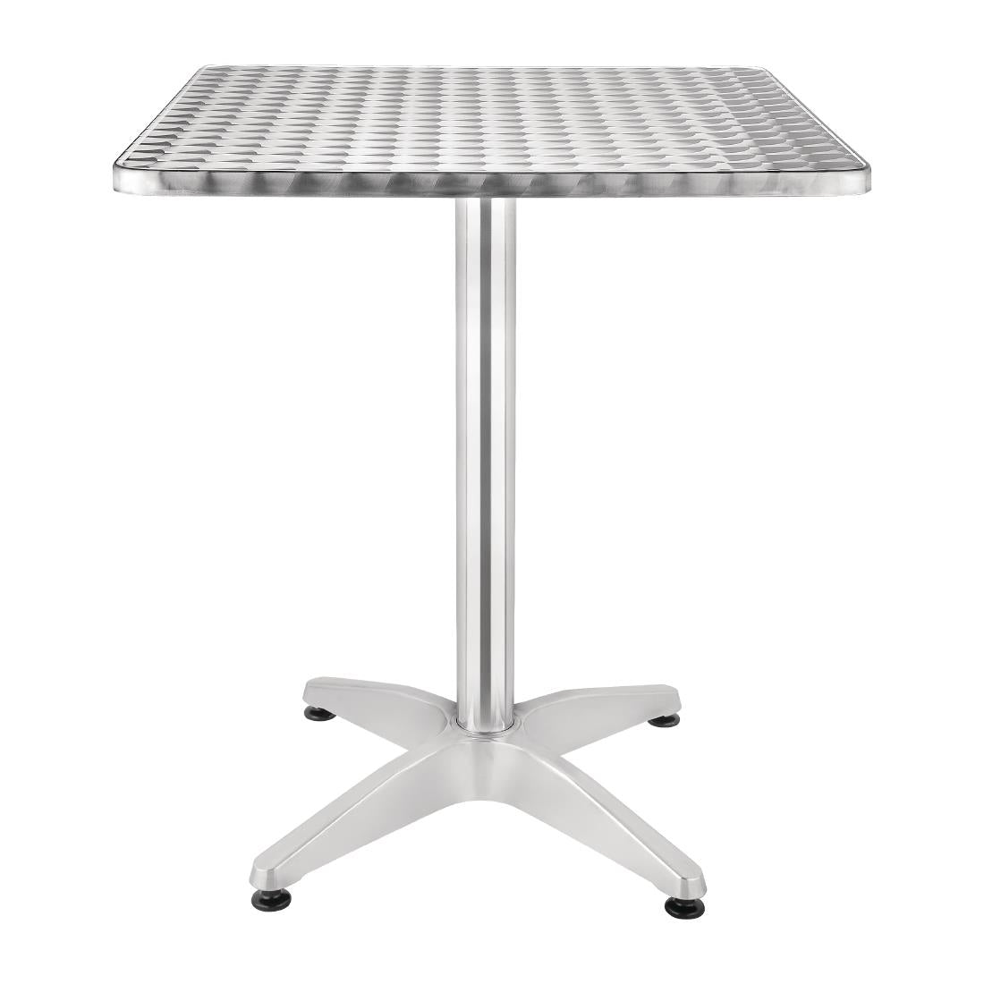 Bolero Steel and Aluminium Square Bistro Table 600mm - U427 Steel Tables Bolero