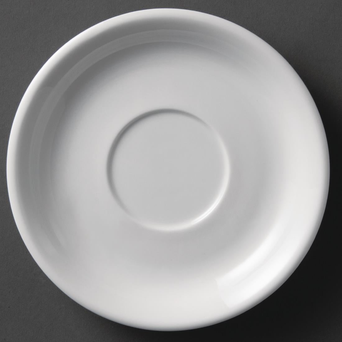Olympia Whiteware Cappuccino Saucers 180mm (Pack of 12) - U828 Olympia Crockery Olympia