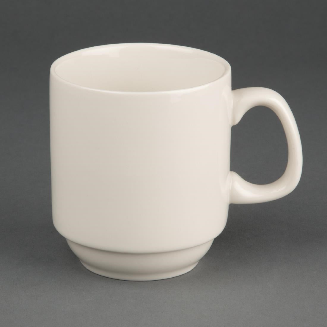 Olympia Ivory Stacking Mugs 285ml 10oz (Pack of 12) - U832 Olympia Crockery Olympia