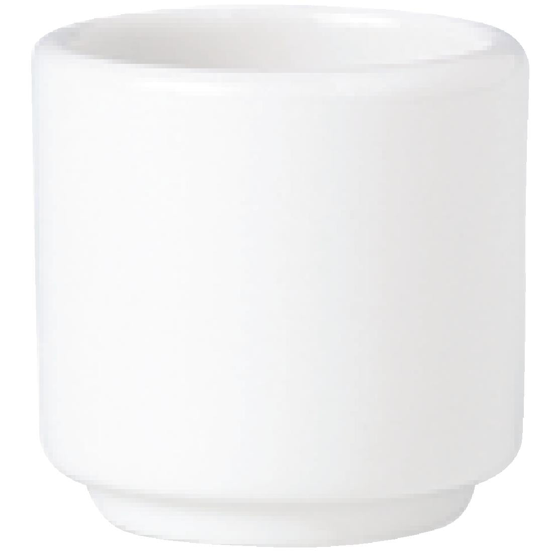 Steelite Simplicity White Footless Egg Cups 47mm (Pack of 12) - V0081 Cups and Mugs Steelite