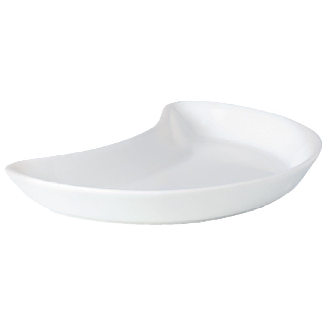 Steelite Simplicity White Crescent Salad Plates 202mm (Pack of 12) - V0082 Plates Steelite