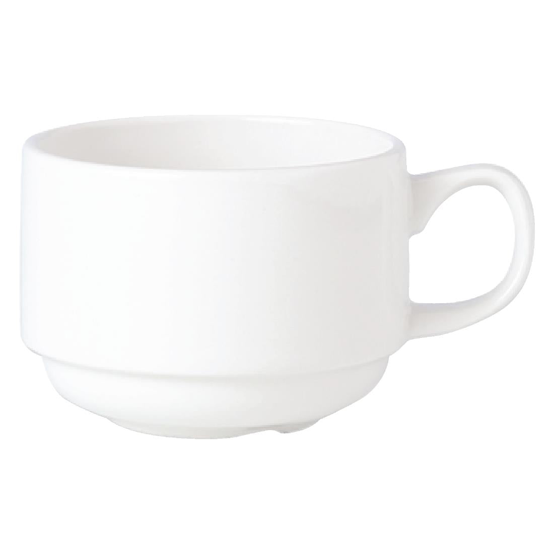 Steelite Simplicity White Stacking Slimline Cups 200ml (Pack of 36) - V0091 Cups and Mugs Steelite