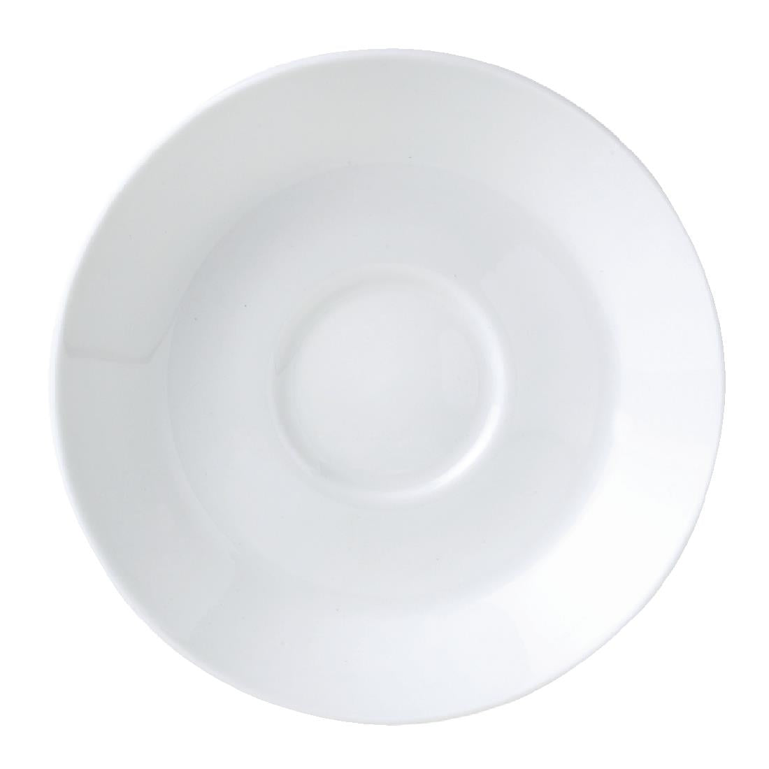 Steelite Monaco White Mandarin Tea Saucers Single Well 150mm (Pack of 36) - V6877 Steelite Distinction Steelite
