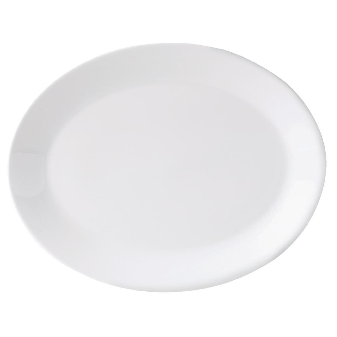 Steelite Monaco White Mandarin Oval Dishes 280mm (Pack of 12) - V6892 Steelite Distinction Steelite
