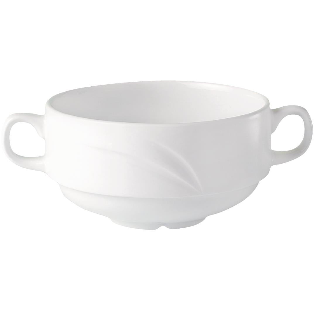Steelite Alvo Handled Soup Bowls 284ml (Pack of 36) - V8770 Bowls Steelite